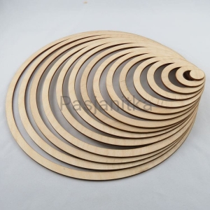 Obręcze drewniane, komplet 14 szt, 30 cm