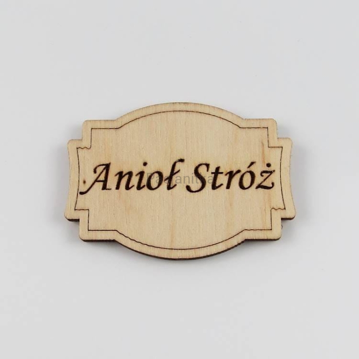 Tabliczka "Anioł Stróż" 7 cm x 4,9 cm