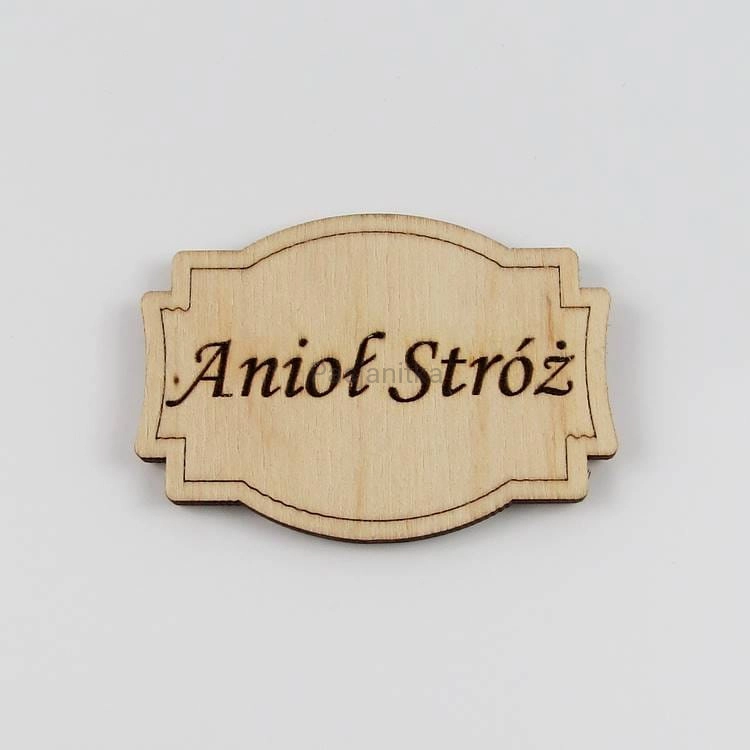 Tabliczka "Anioł Stróż" 7 cm x 4,9 cm