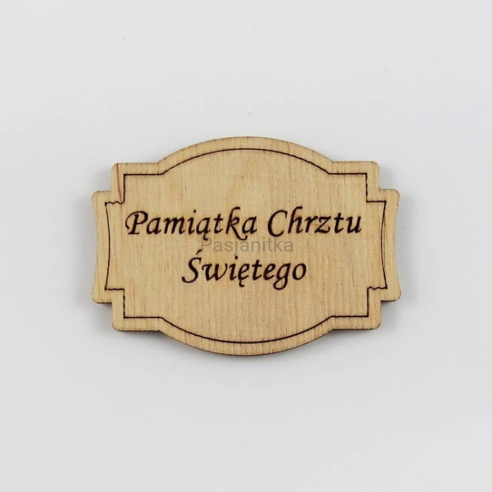 Tabliczka "Pamiątka Chrztu Świętego" 7 cm x 4,9 cm