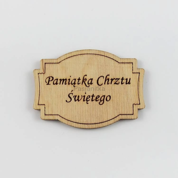 Tabliczka "Pamiątka Chrztu Świętego" 7 cm x 4,9 cm