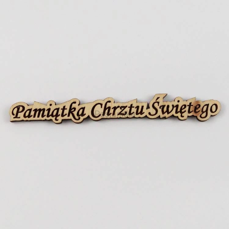 Napis "Pamiątka Chrztu Świętego" 12,5 cm x 1,5 cm