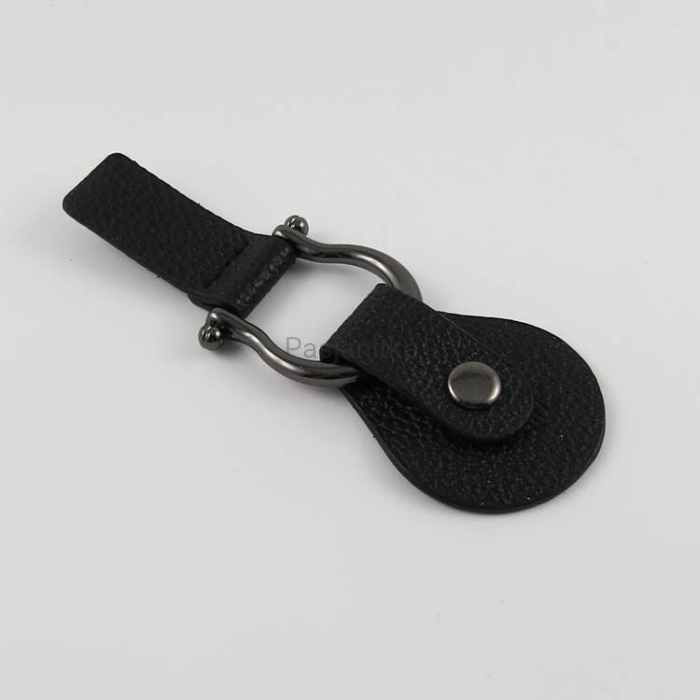 Zapięcie do torebki/ozdobne 4,2 x 11,5 cm czarny