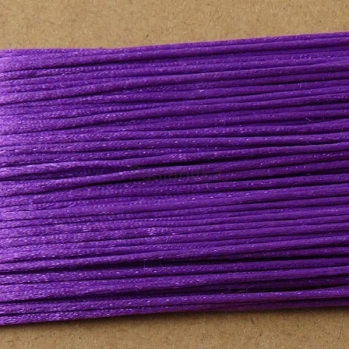 Sznurek satynowy 1 mm / 25 m - fiolet