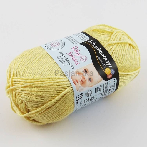 Włóczka Baby Smiles Cotton Bamboo 1021 jasny żółty