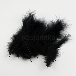 Pióra strusie / czarny / ok 20 szt