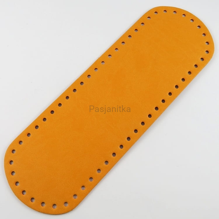 Dno eko-skóra do torebki, 10 x 30 cm żółty