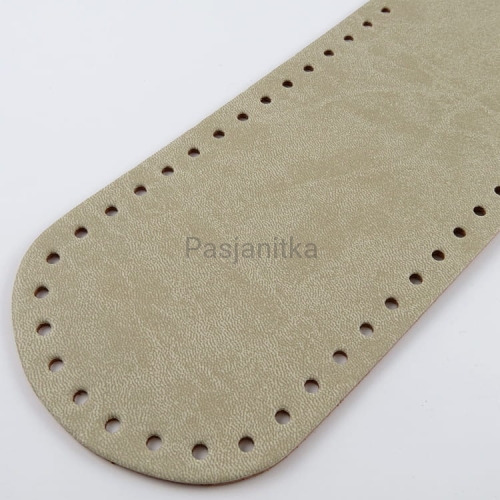 Dno eko-skóra do torebki, 10 x 30 cm jasny beż