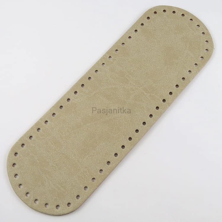 Dno eko-skóra do torebki, 10 x 30 cm jasny beż