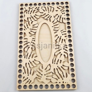 Baza komplet chustecznik 15 x 25 cm / monstera, wzór 1