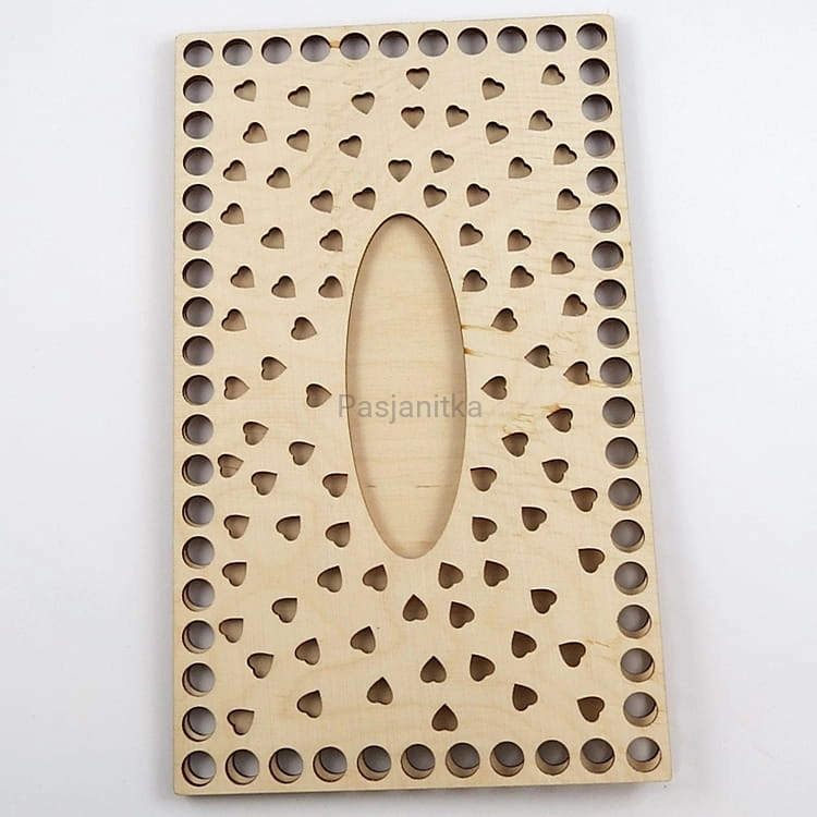 Baza komplet chustecznik 15 x 25 cm / serca małe, wzór 5