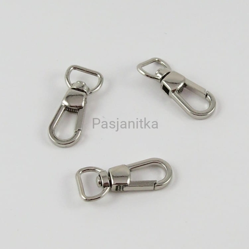 Karabińczyk 12 mm x 37 mm, srebrny
