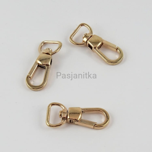 Karabińczyk 12 mm x 37 mm, złoty