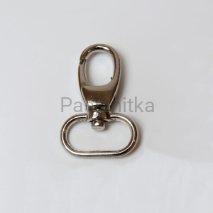 Karabińczyk 20 mm x 39 mm, srebrny 