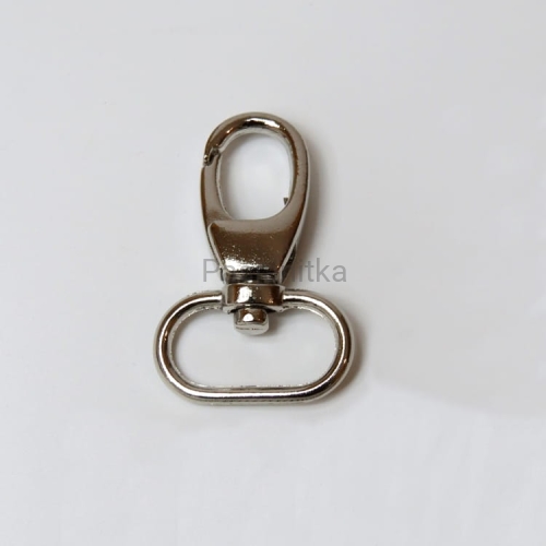Karabińczyk 20 mm x 39 mm, srebrny