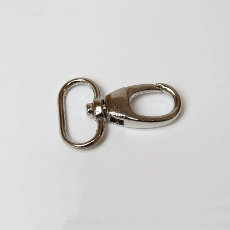 Karabińczyk 20 mm x 39 mm, srebrny