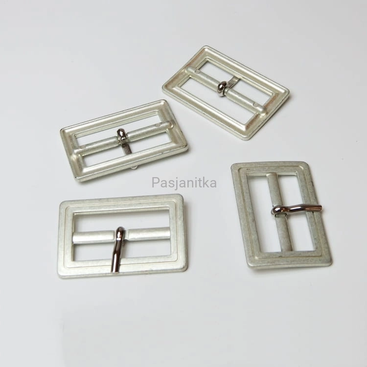 Klamra metalowa srebrna, nr 01 / 3 cm x 1,6 cm