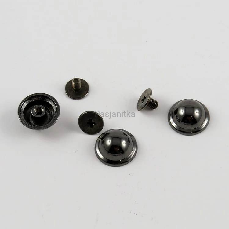 Nit skręcany 13 x 8 mm, czarny / 2 komplety