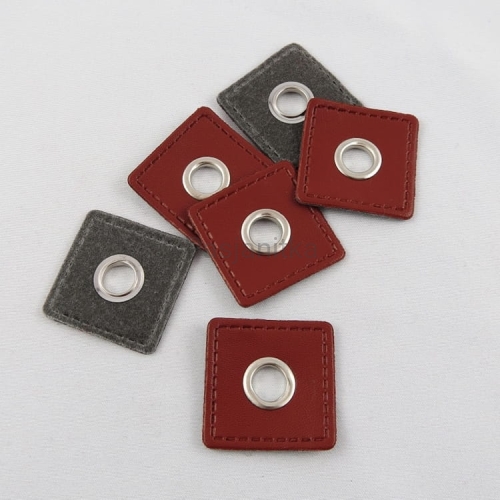 Oczka kaletnicze brąz, 3 cm x 3 cm