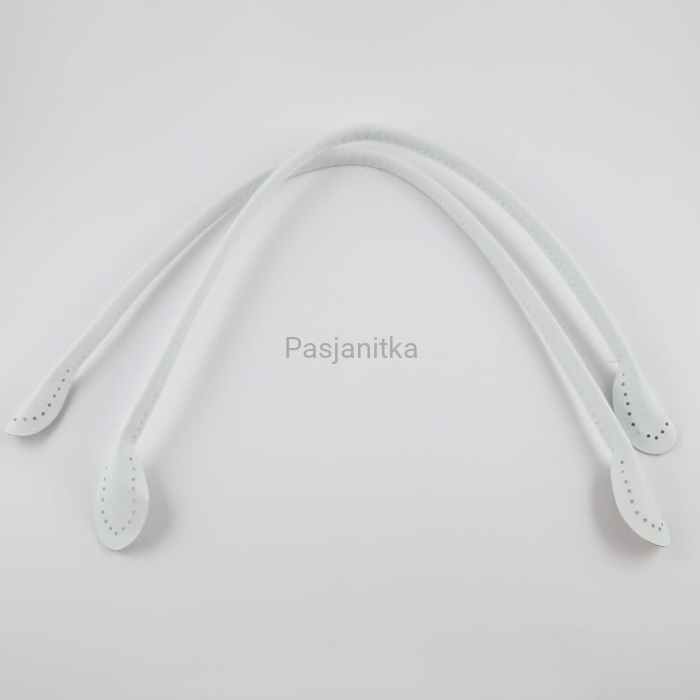 Rączki do torebki ekoskóra 60 cm białe