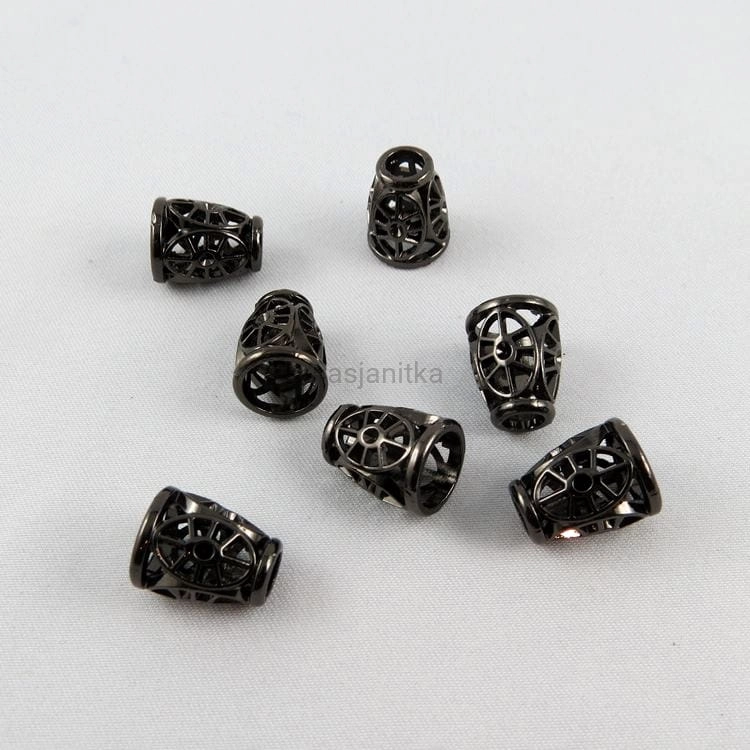 Końcówka metalowa 11 x 14 mm czarny
