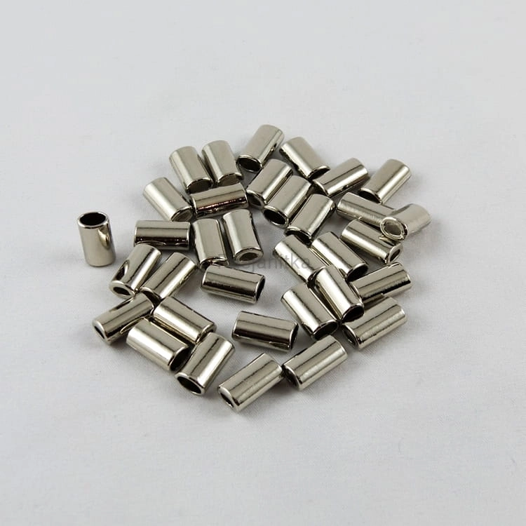 Końcówki metalowe 8 x 14 mm, srebrny