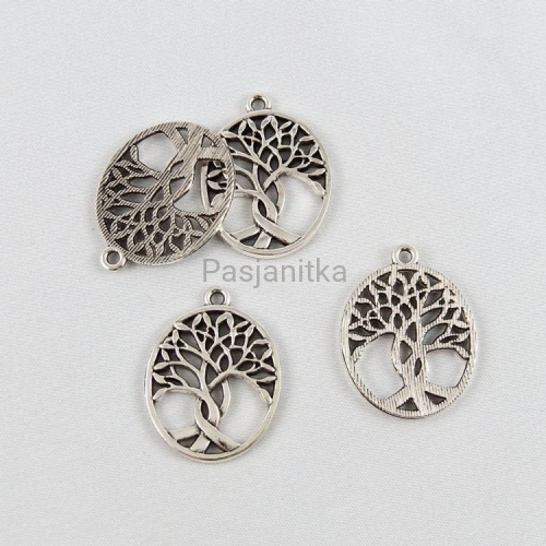 Zawieszka drzewo życia 24 x 32 mm, srebrna