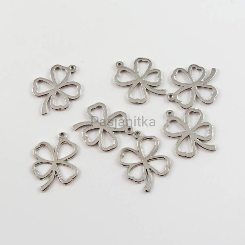 Zawieszka koniczyna 20 x 24 mm srebrny
