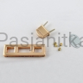 Zapięcie do torebki złoty, 70 x 20 mm