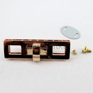 Zapięcie do torebki złoty, 70 x 20 mm