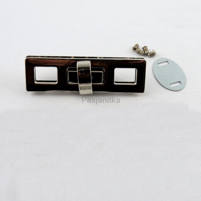 Zapięcie do torebki srebrny, 70 x 20 mm