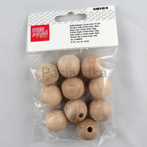 Drewniane koraliki 25 mm / 10 szt / KP