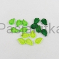 Koraliki plastikowe listki 9 x 14 mm / mix zielony 15 szt