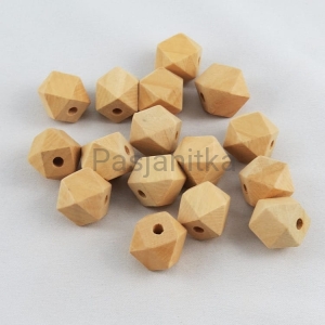 Drewniane koraliki 15 x 15 mm naturalny