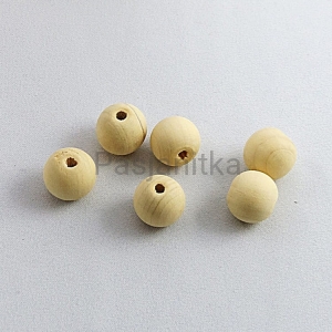Drewniane koraliki 16 mm naturalne