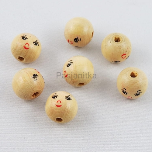 Drewniane koraliki buzia 18 mm