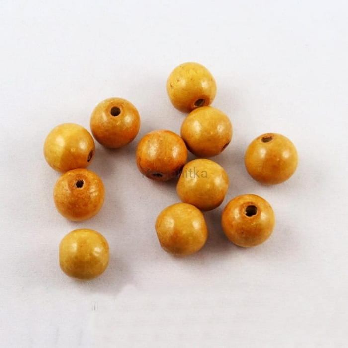 Drewniane koraliki 19 mm jasny brąz