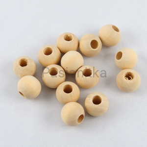 Drewniane koraliki 20 mm naturalne