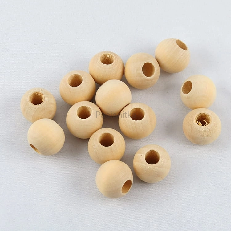 Drewniane koraliki 20 mm naturalne
