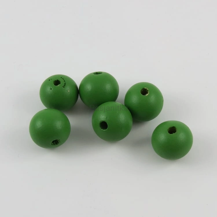 Drewniane koraliki 20 mm zielony