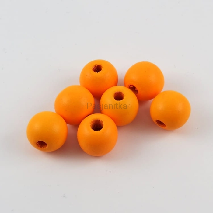 Drewniane koraliki 25 mm żółty