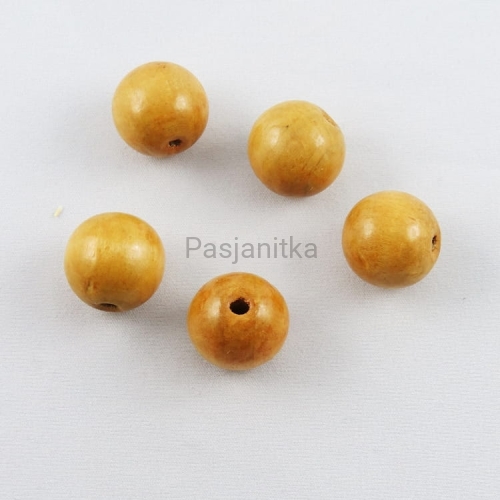 Drewniane koraliki 22 mm jasny brąz