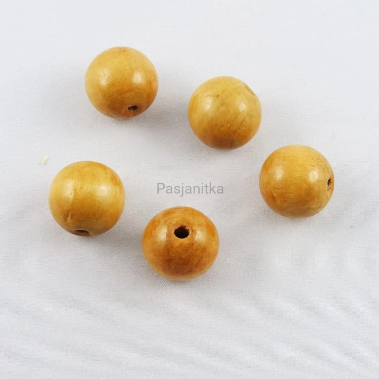 Drewniane koraliki 22 mm jasny brąz
