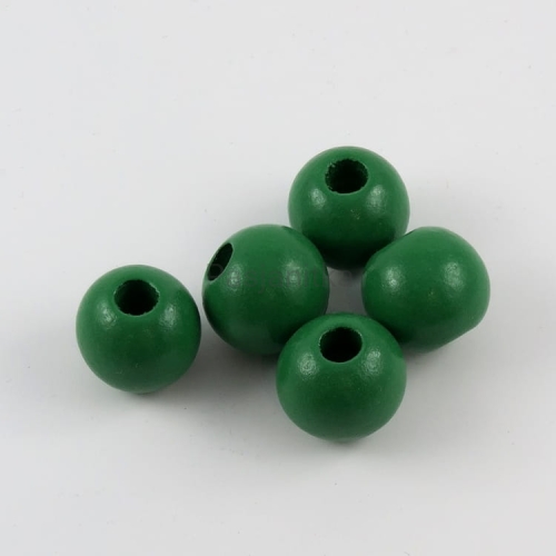 Drewniane koraliki 25 mm zielony