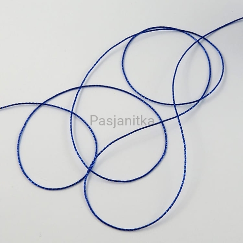 Sznurek metalizowany 1 mm / niebieski 5 m