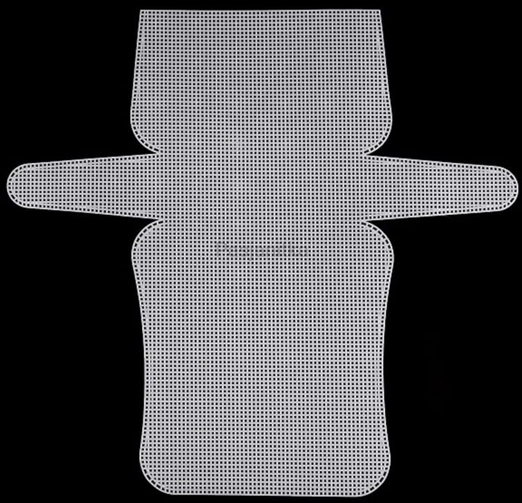 Kanwa plastikowa 54 cm x 50,5 cm biały