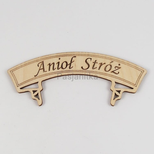 Tabliczka / Napis "Anioł Stróż" 14 cm x 5 cm