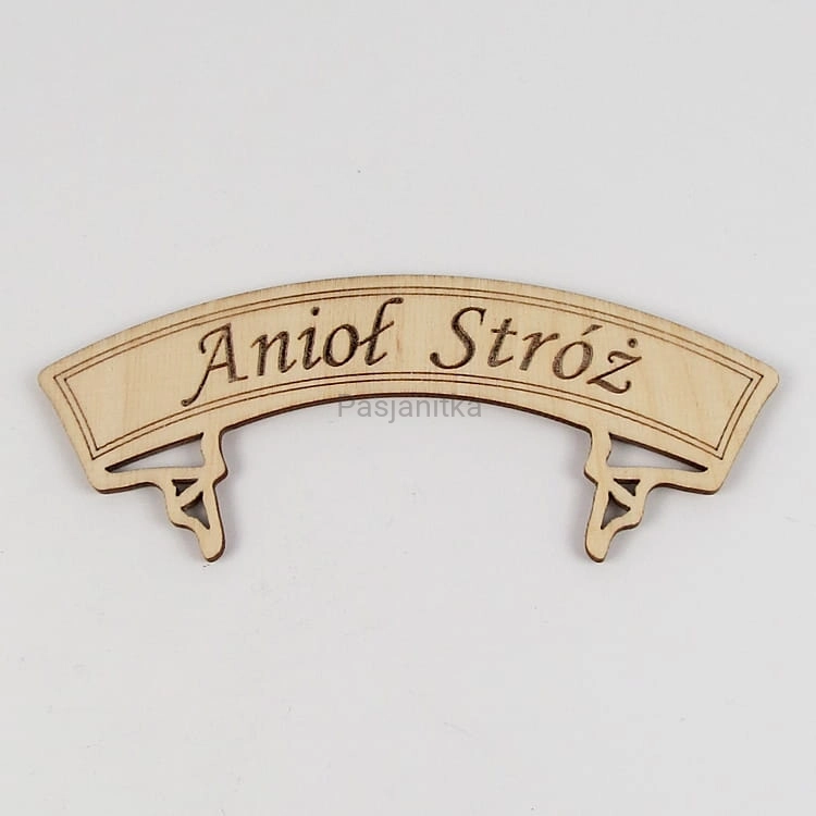 Tabliczka / Napis "Anioł Stróż" 14 cm x 5 cm