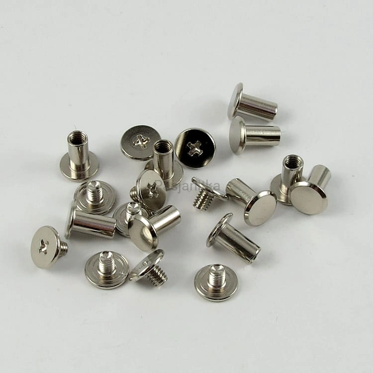 Nit skręcany 10 x 11,5 mm, srebrny / 2 komplety