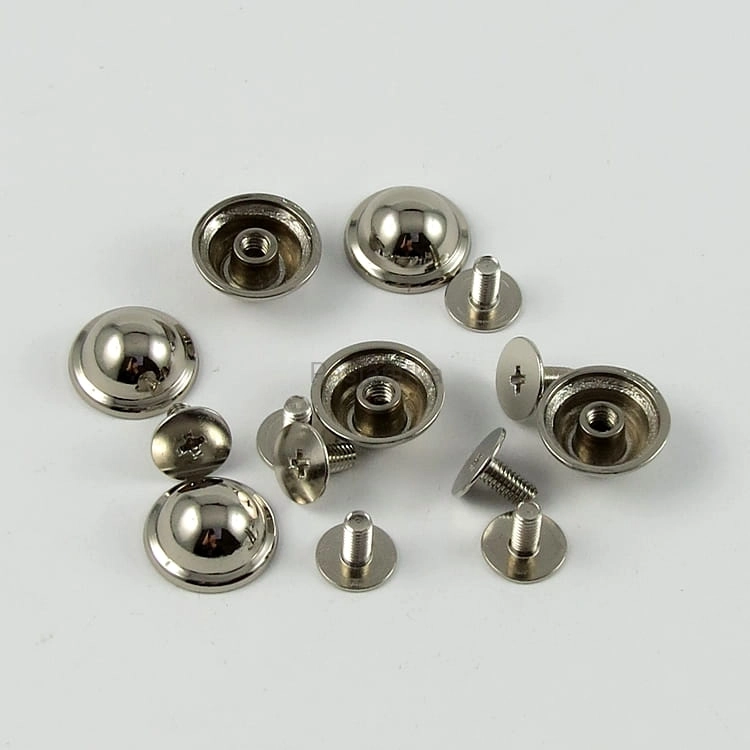Nit skręcany 13 x 8 mm, srebrny / 2 komplety